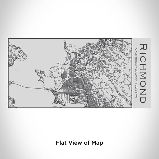 Rendered View of Richmond California Map Engraving on 17oz Stainless Steel Insulated Cola Bottle