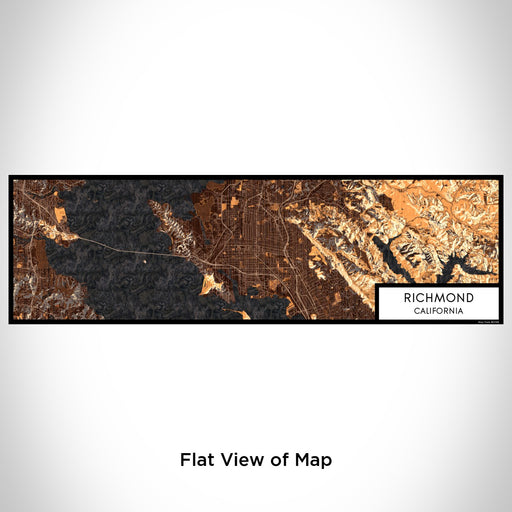 Flat View of Map Custom Richmond California Map Enamel Mug in Ember