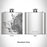 Rendered View of Richmond California Map Engraving on 6oz Stainless Steel Flask