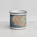 Front View Custom Richmond California Map Enamel Mug in Woodblock