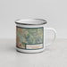 Right View Custom Richmond California Map Enamel Mug in Woodblock