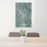 24x36 Richmond Virginia Map Print Portrait Orientation in Afternoon Style Behind 2 Chairs Table and Potted Plant