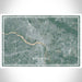 Richmond Virginia Map Print Landscape Orientation in Afternoon Style With Shaded Background
