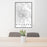 24x36 Richmond Virginia Map Print Portrait Orientation in Classic Style Behind 2 Chairs Table and Potted Plant