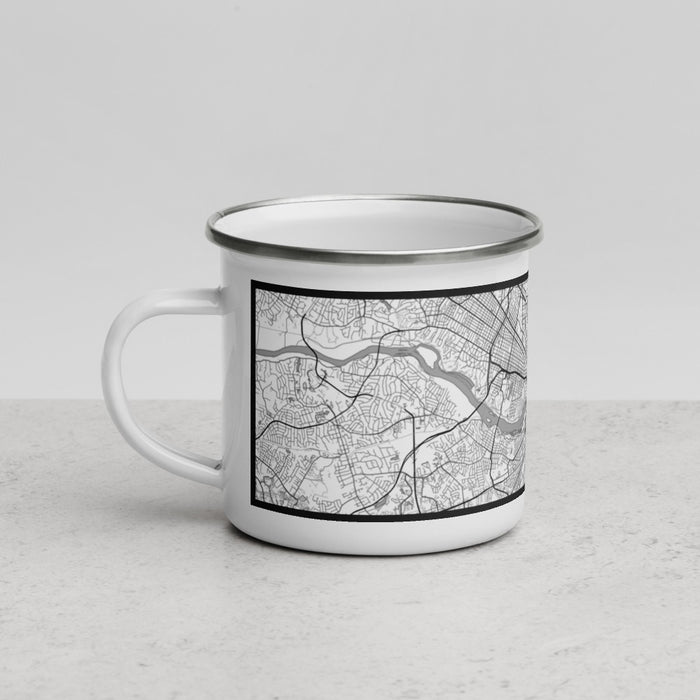 Left View Custom Richmond Virginia Map Enamel Mug in Classic