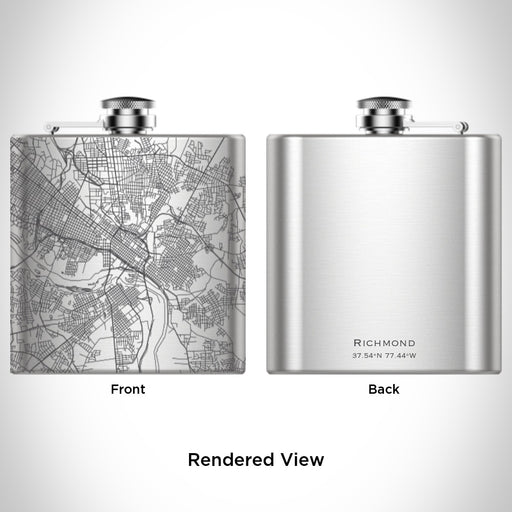 Rendered View of Richmond Virginia Map Engraving on undefined