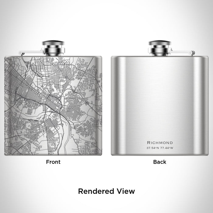 Rendered View of Richmond Virginia Map Engraving on undefined