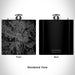 Rendered View of Richmond Virginia Map Engraving on 6oz Stainless Steel Flask in Black
