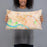Person holding 20x12 Custom Richmond Virginia Map Throw Pillow in Watercolor