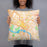 Person holding 18x18 Custom Richmond Virginia Map Throw Pillow in Watercolor