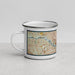 Left View Custom Richmond Virginia Map Enamel Mug in Woodblock