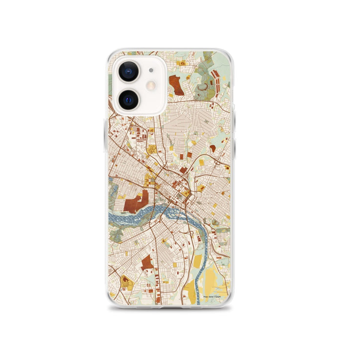 Custom Richmond Virginia Map iPhone 12 Phone Case in Woodblock