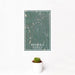 12x18 Ridgefield Connecticut Map Print Portrait Orientation in Afternoon Style With Small Cactus Plant in White Planter