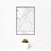 12x18 Ridgefield Connecticut Map Print Portrait Orientation in Classic Style With Small Cactus Plant in White Planter