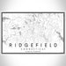 Ridgefield Connecticut Map Print Landscape Orientation in Classic Style With Shaded Background