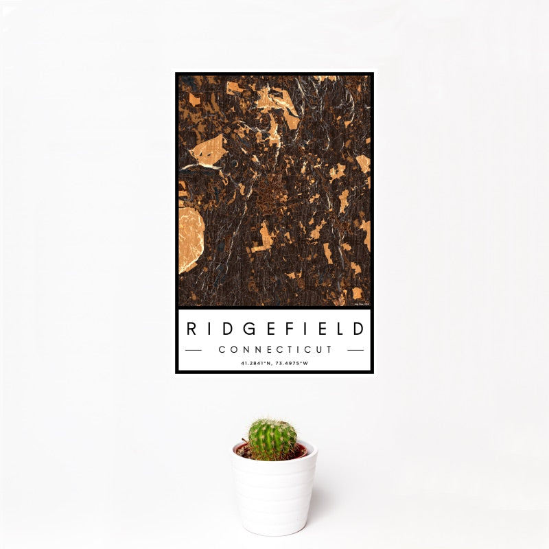 Ridgefield - Connecticut Map Print in Ember — JACE Maps