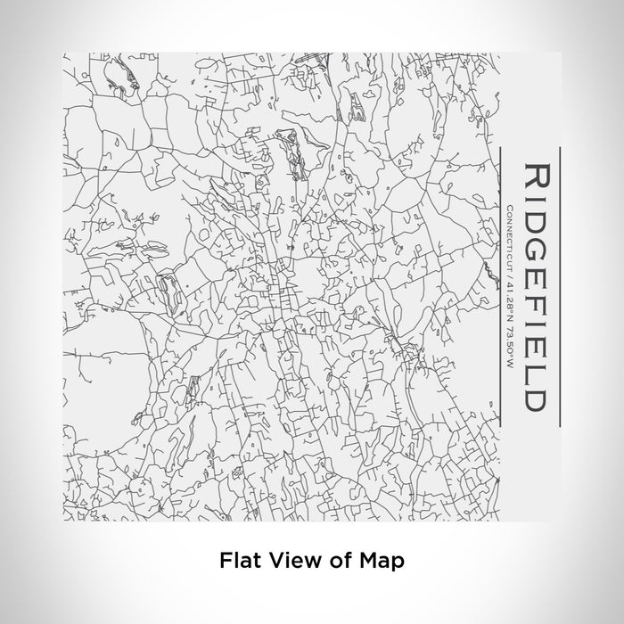 Rendered View of Ridgefield Connecticut Map Engraving on 17oz Stainless Steel Insulated Tumbler in White