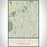 Ridgefield Connecticut Map Print Portrait Orientation in Woodblock Style With Shaded Background