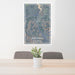 24x36 Ridgway Colorado Map Print Portrait Orientation in Afternoon Style Behind 2 Chairs Table and Potted Plant