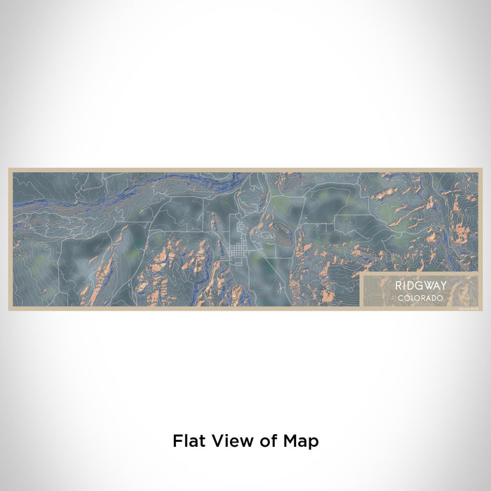 Flat View of Map Custom Ridgway Colorado Map Enamel Mug in Afternoon