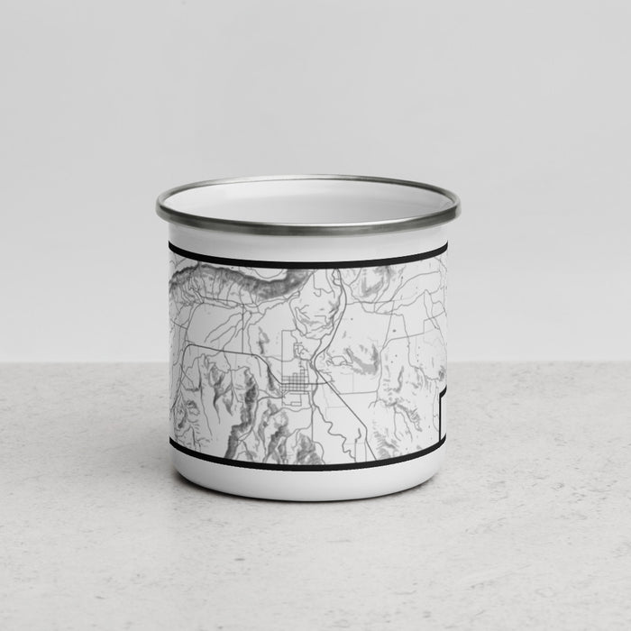 Front View Custom Ridgway Colorado Map Enamel Mug in Classic