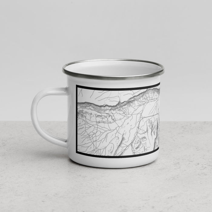 Left View Custom Ridgway Colorado Map Enamel Mug in Classic