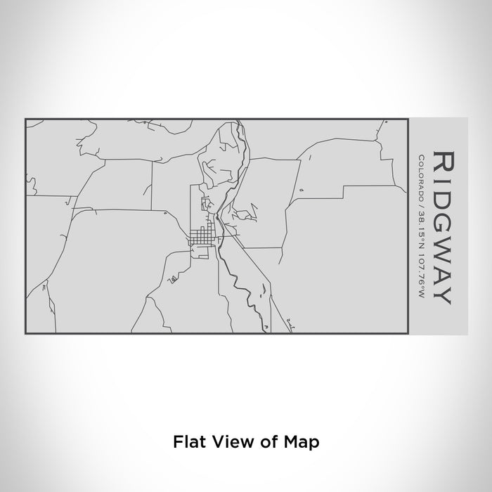 Rendered View of Ridgway Colorado Map Engraving on 17oz Stainless Steel Insulated Cola Bottle