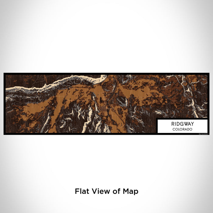 Flat View of Map Custom Ridgway Colorado Map Enamel Mug in Ember