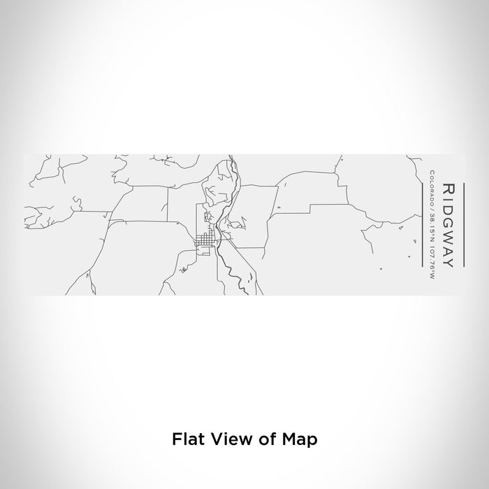 Rendered View of Ridgway Colorado Map Engraving on 10oz Stainless Steel Insulated Cup with Sliding Lid in White