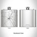 Rendered View of Ridgway Colorado Map Engraving on 6oz Stainless Steel Flask