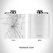 Rendered View of Ridgway Colorado Map Engraving on 6oz Stainless Steel Flask in White