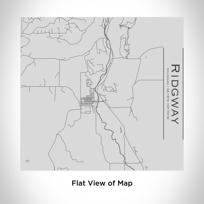 Rendered View of Ridgway Colorado Map Engraving on 17oz Stainless Steel Insulated Tumbler