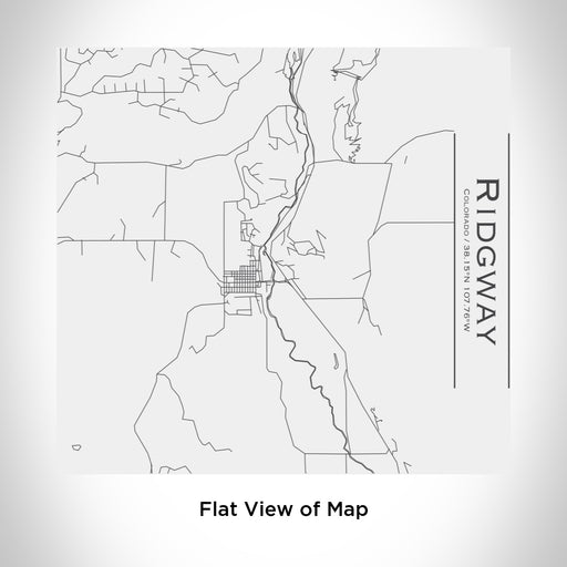 Rendered View of Ridgway Colorado Map Engraving on 17oz Stainless Steel Insulated Tumbler in White