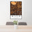 24x36 Rifle Colorado Map Print Portrait Orientation in Ember Style Behind 2 Chairs Table and Potted Plant