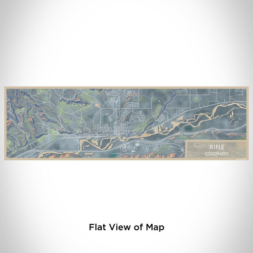 Flat View of Map Custom Rifle Colorado Map Enamel Mug in Afternoon