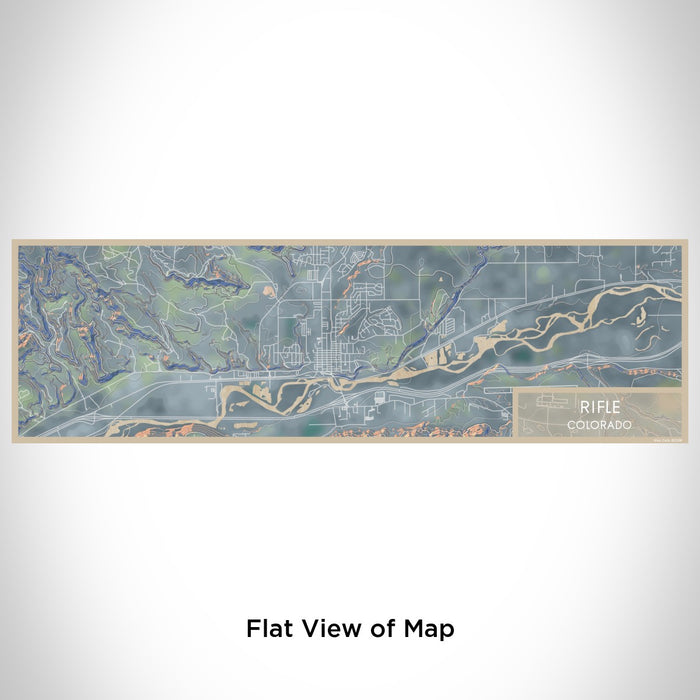 Flat View of Map Custom Rifle Colorado Map Enamel Mug in Afternoon