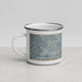 Left View Custom Rifle Colorado Map Enamel Mug in Afternoon