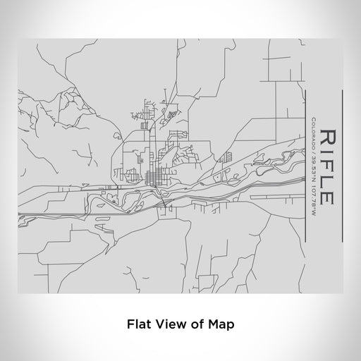 Rendered View of Rifle Colorado Map Engraving on 20oz Stainless Steel Insulated Bottle with Bamboo Top