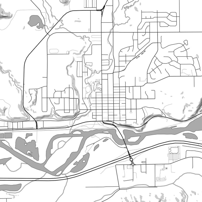 Rifle Colorado Map Print in Classic Style Zoomed In Close Up Showing Details