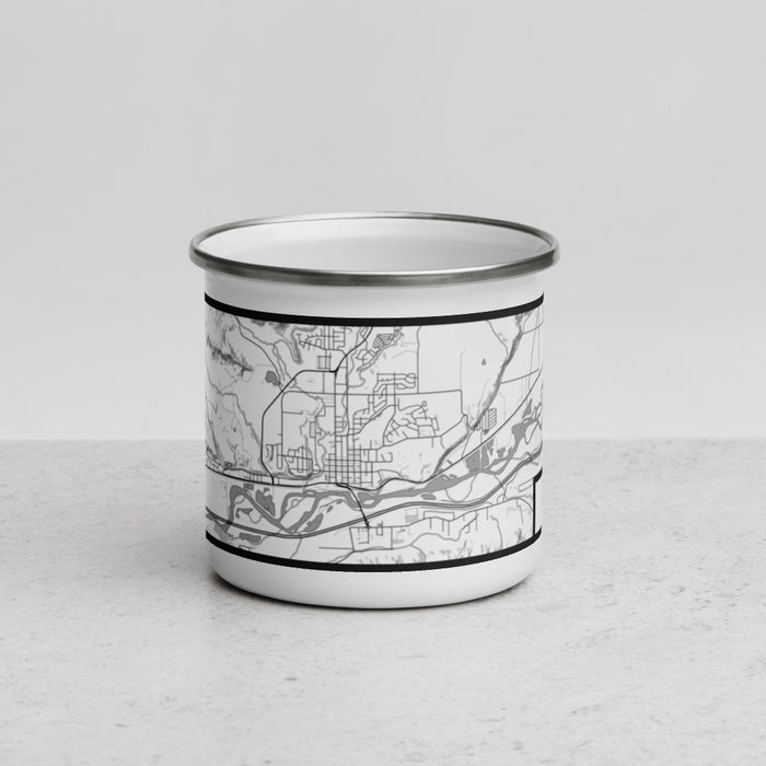 Front View Custom Rifle Colorado Map Enamel Mug in Classic