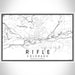 Rifle Colorado Map Print Landscape Orientation in Classic Style With Shaded Background