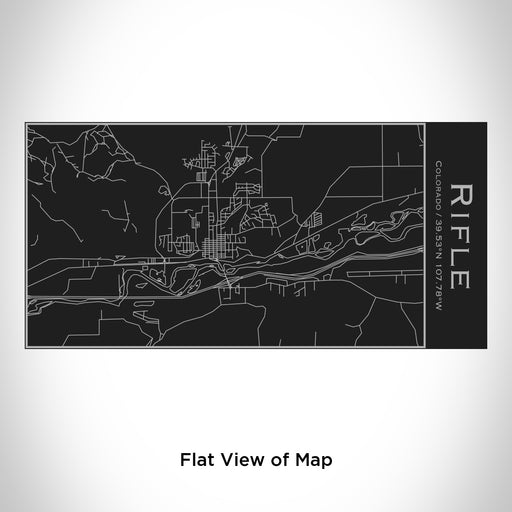 Rendered View of Rifle Colorado Map Engraving on 17oz Stainless Steel Insulated Cola Bottle in Black