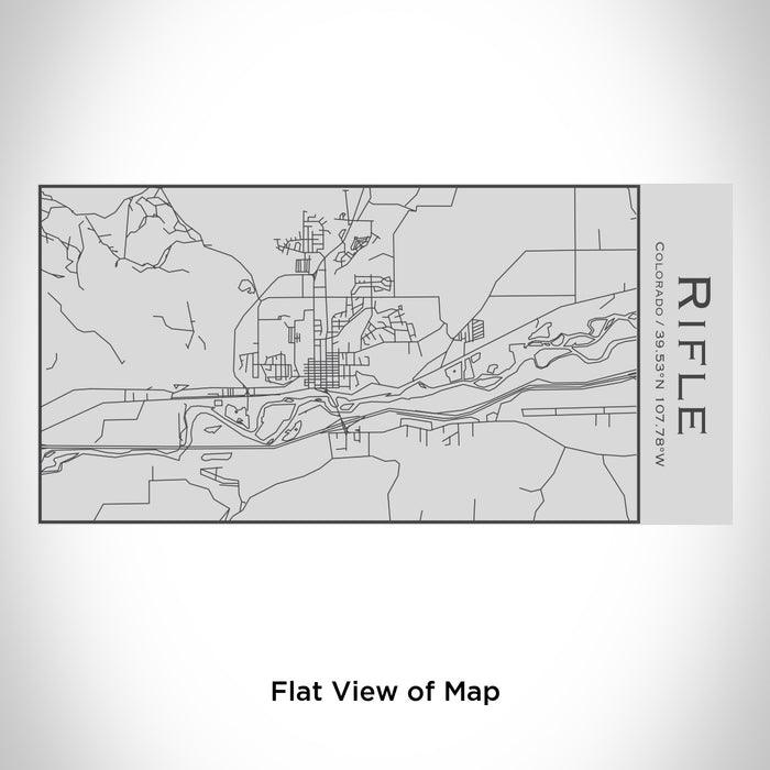 Rendered View of Rifle Colorado Map Engraving on 17oz Stainless Steel Insulated Cola Bottle