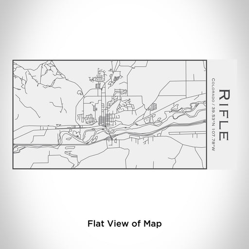 Rendered View of Rifle Colorado Map Engraving on 17oz Stainless Steel Insulated Cola Bottle in White