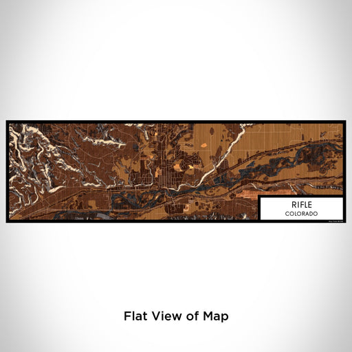 Flat View of Map Custom Rifle Colorado Map Enamel Mug in Ember