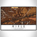 Rifle Colorado Map Print Landscape Orientation in Ember Style With Shaded Background