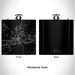 Rendered View of Rifle Colorado Map Engraving on 6oz Stainless Steel Flask in Black