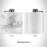 Rendered View of Rifle Colorado Map Engraving on 6oz Stainless Steel Flask in White