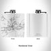 Rendered View of Rifle Colorado Map Engraving on 6oz Stainless Steel Flask in White