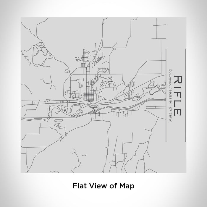 Rendered View of Rifle Colorado Map Engraving on 17oz Stainless Steel Insulated Tumbler